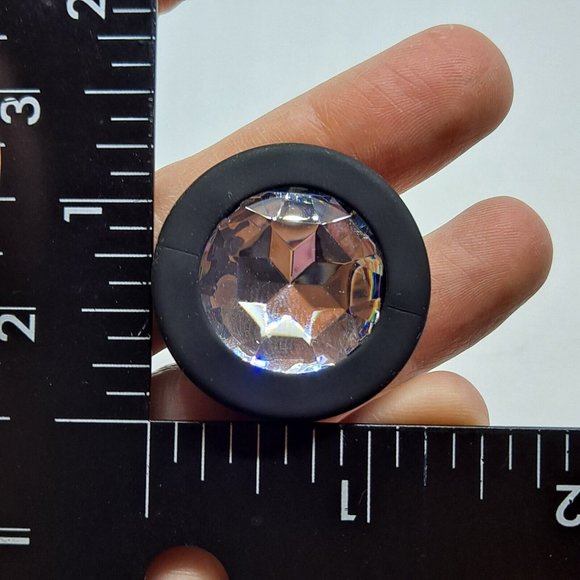 Butt Plug Bling Jewel Silicone Black - Picture 9 of 9